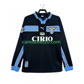 Camisolas de futebol SS Lazio 1999 Retro Equipamento Alternativa 1998 Manga Comprida